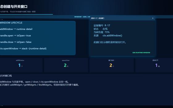 动态创建与开关窗口