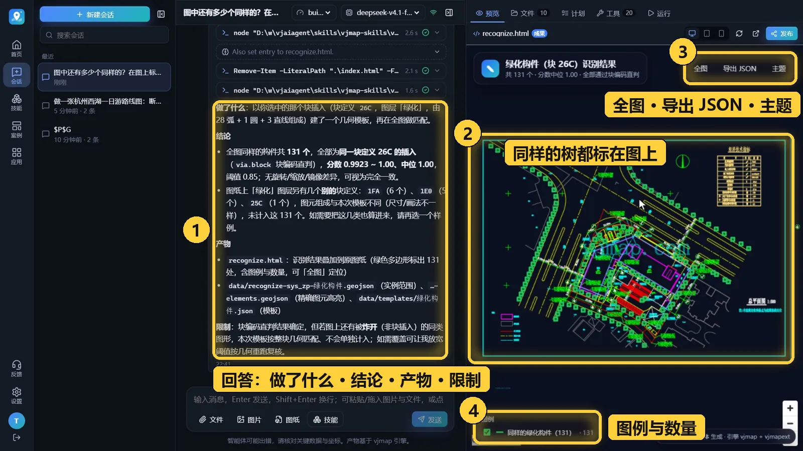 识别结果:同样的树都标在图上