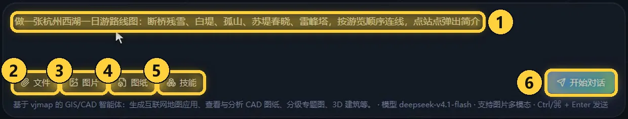 在输入框里写好需求